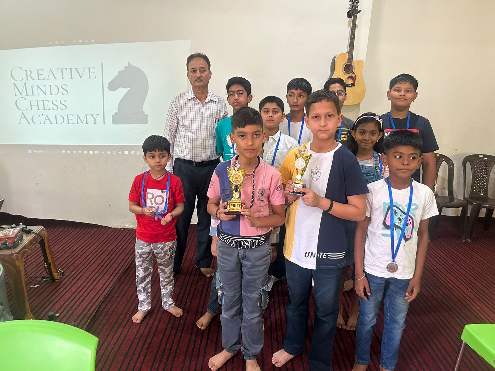 Children attending a chess class at Creative Minds Chess Academy